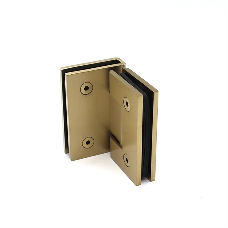 Satin Brass Glass To Glass Hinge