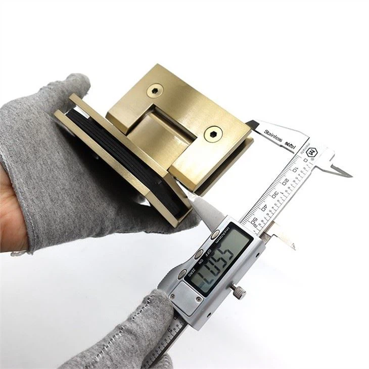 Satin Brass Glass To Glass Hinge